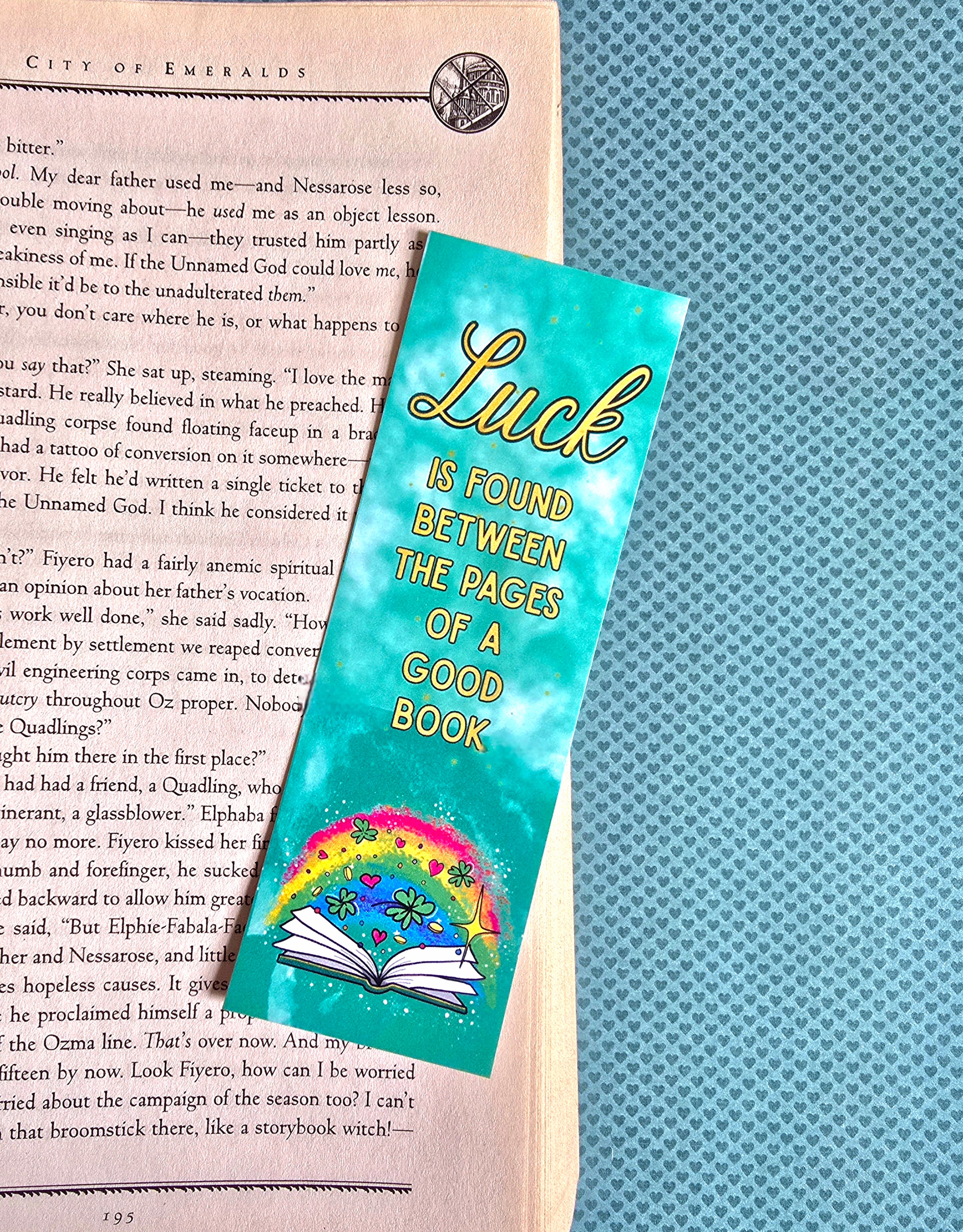 Luck in a Book Bookmark