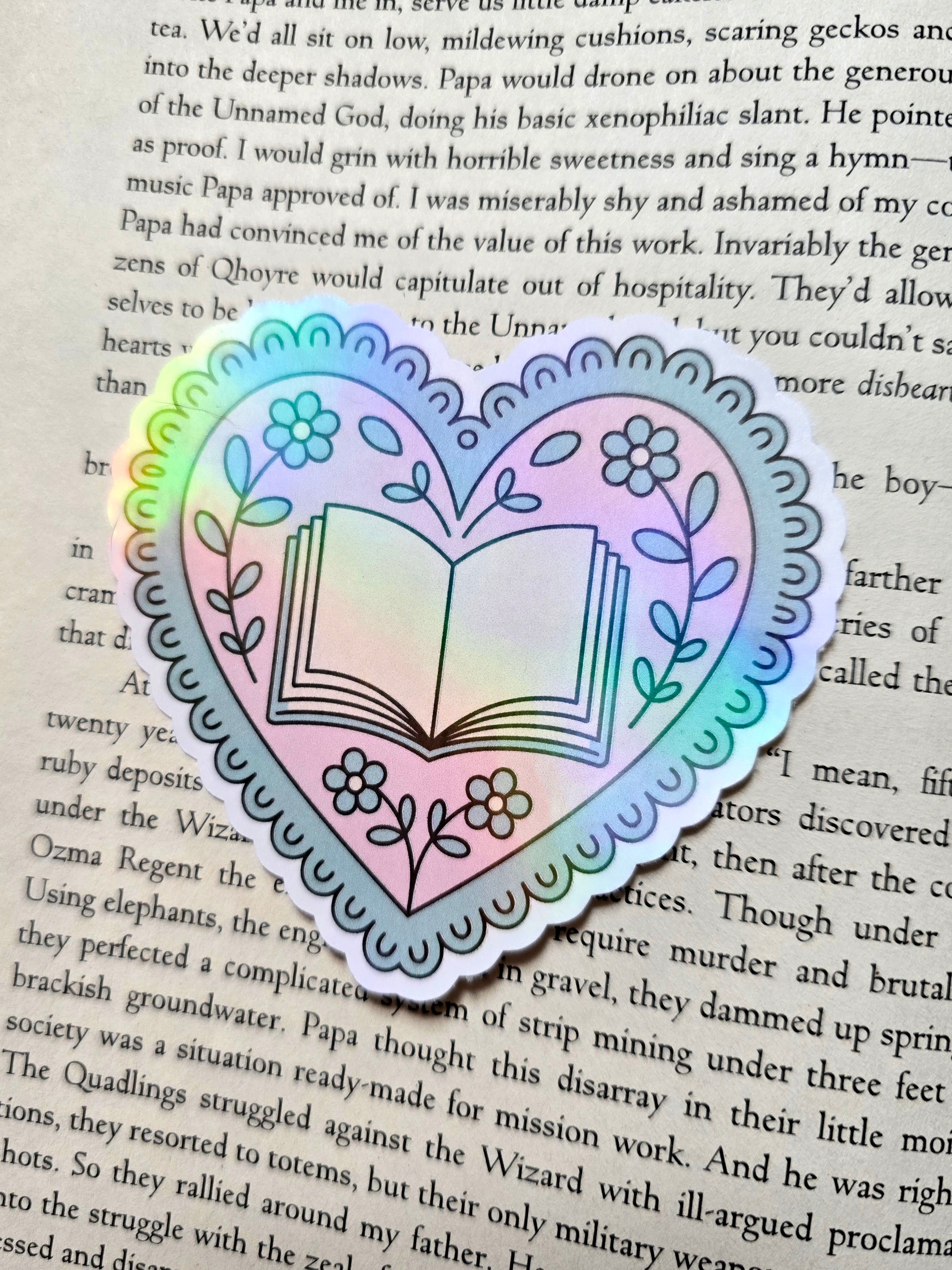 Book Heart Sticker