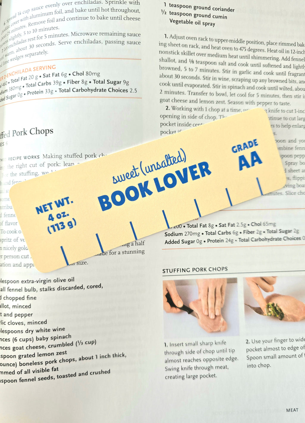 Sweet Unsalted Book Lover Bookmark