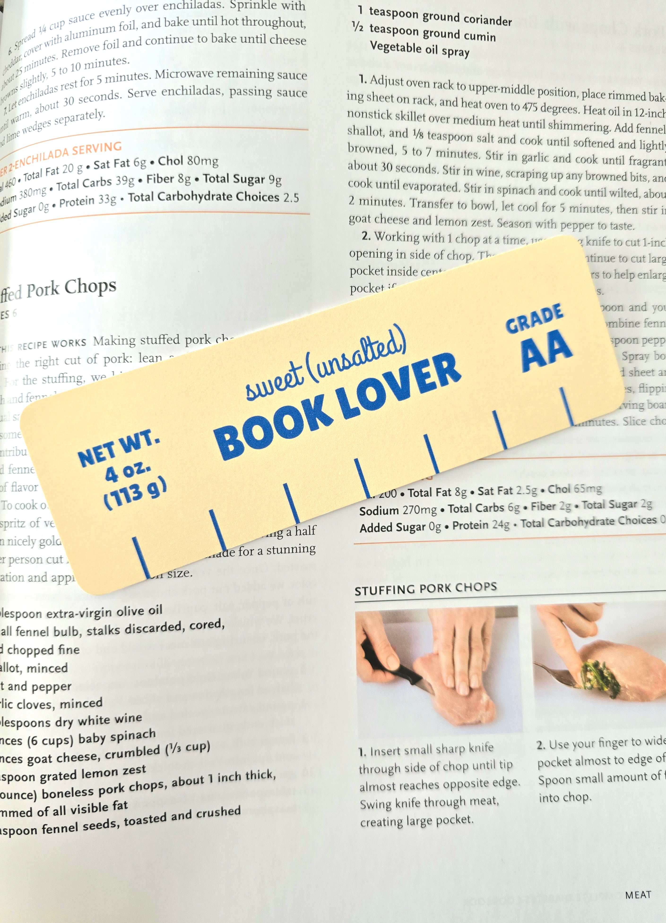 Sweet Unsalted Book Lover Bookmark
