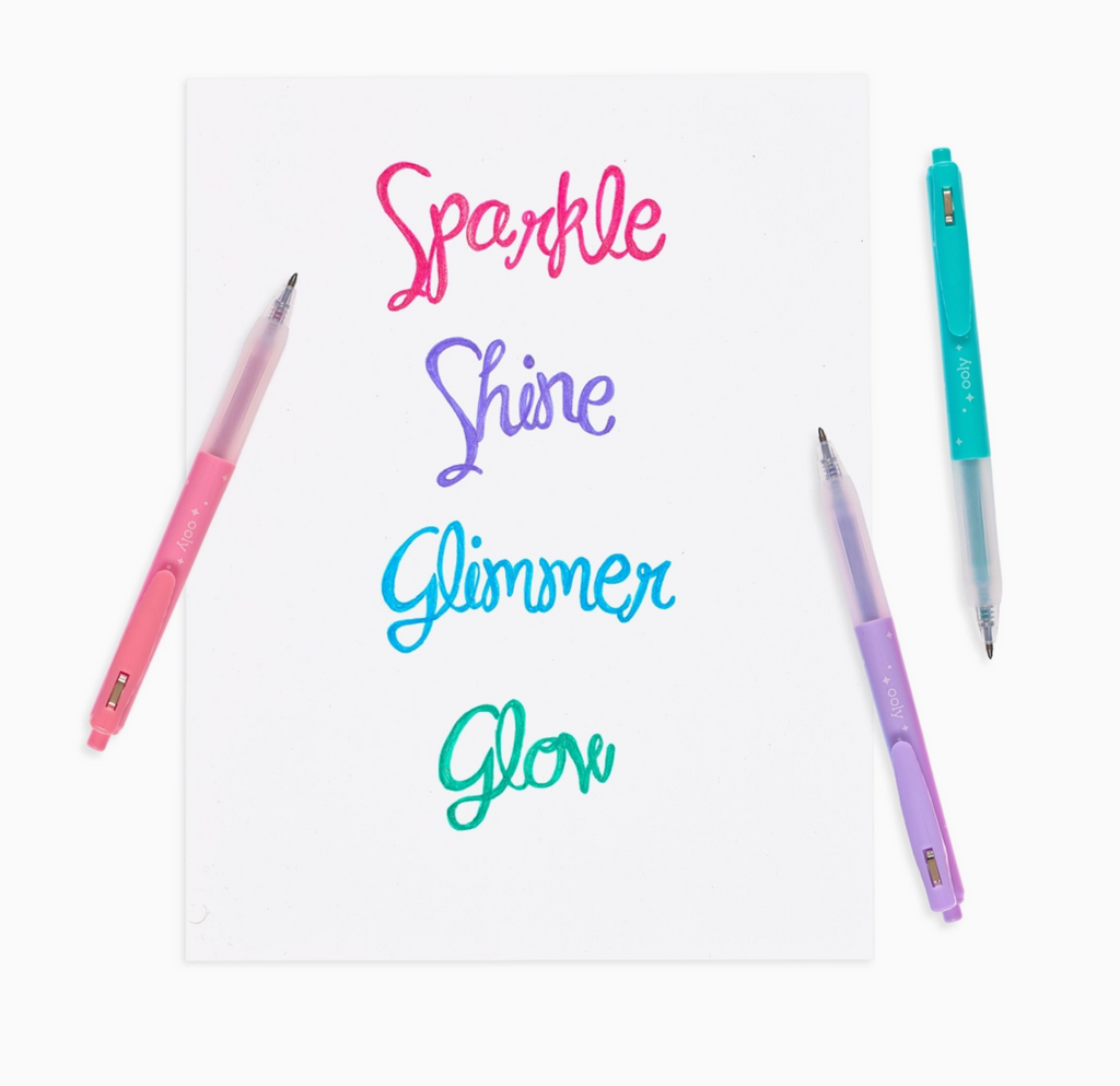 Oh My Glitter! Retractable Glitter Ink Gel Pens | Set of 4