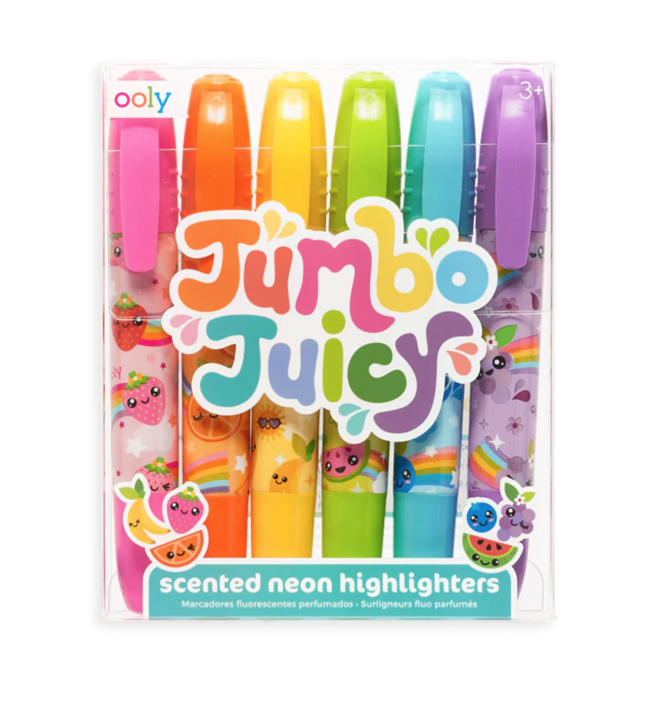 Jumbo Juicy Scented Neon Highlighters | Set of 6