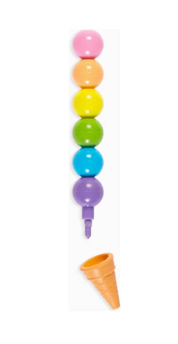 Rainbow Scoops Erasable Crayon & Scented Eraser