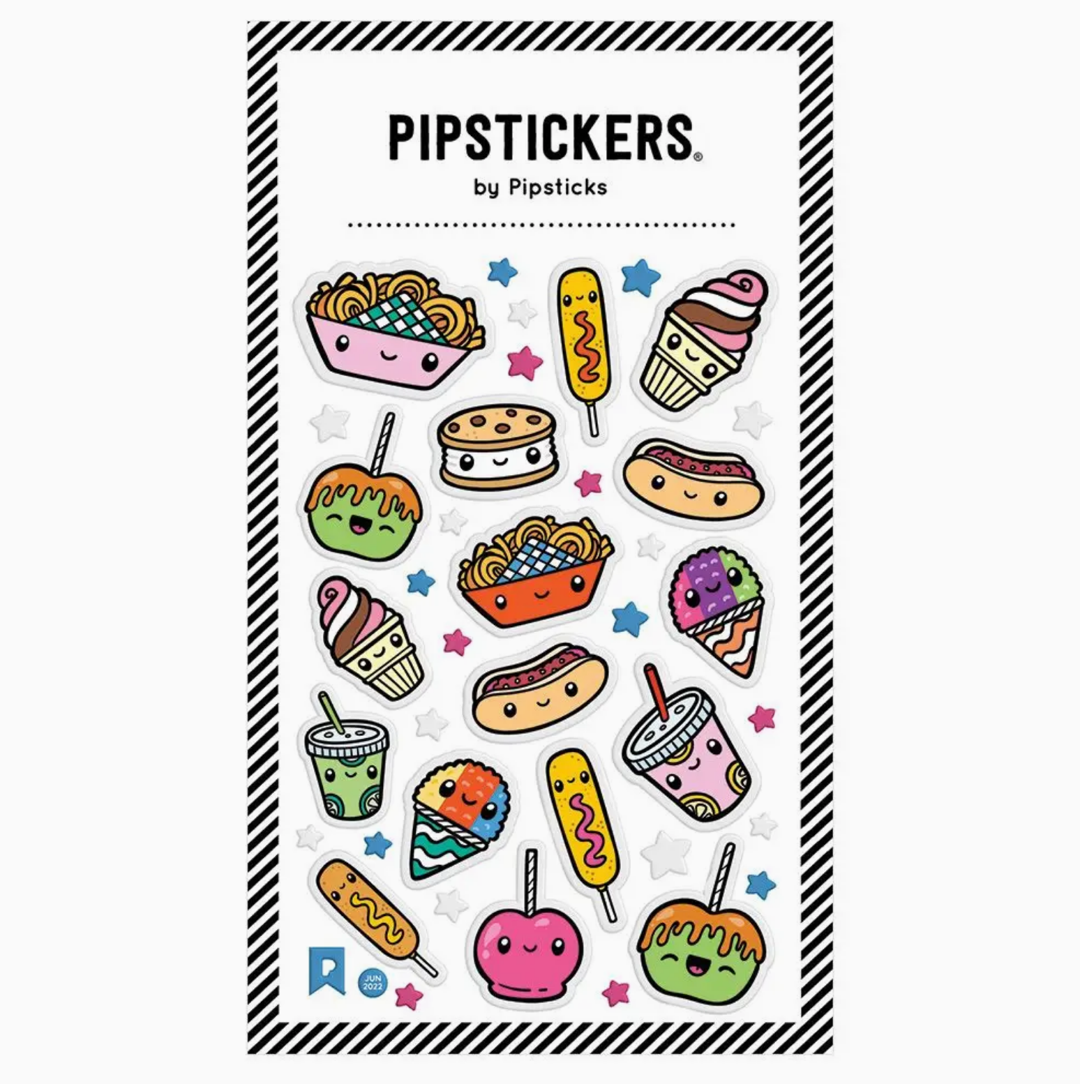 Glitter Puffy Carnival Treats Stickers