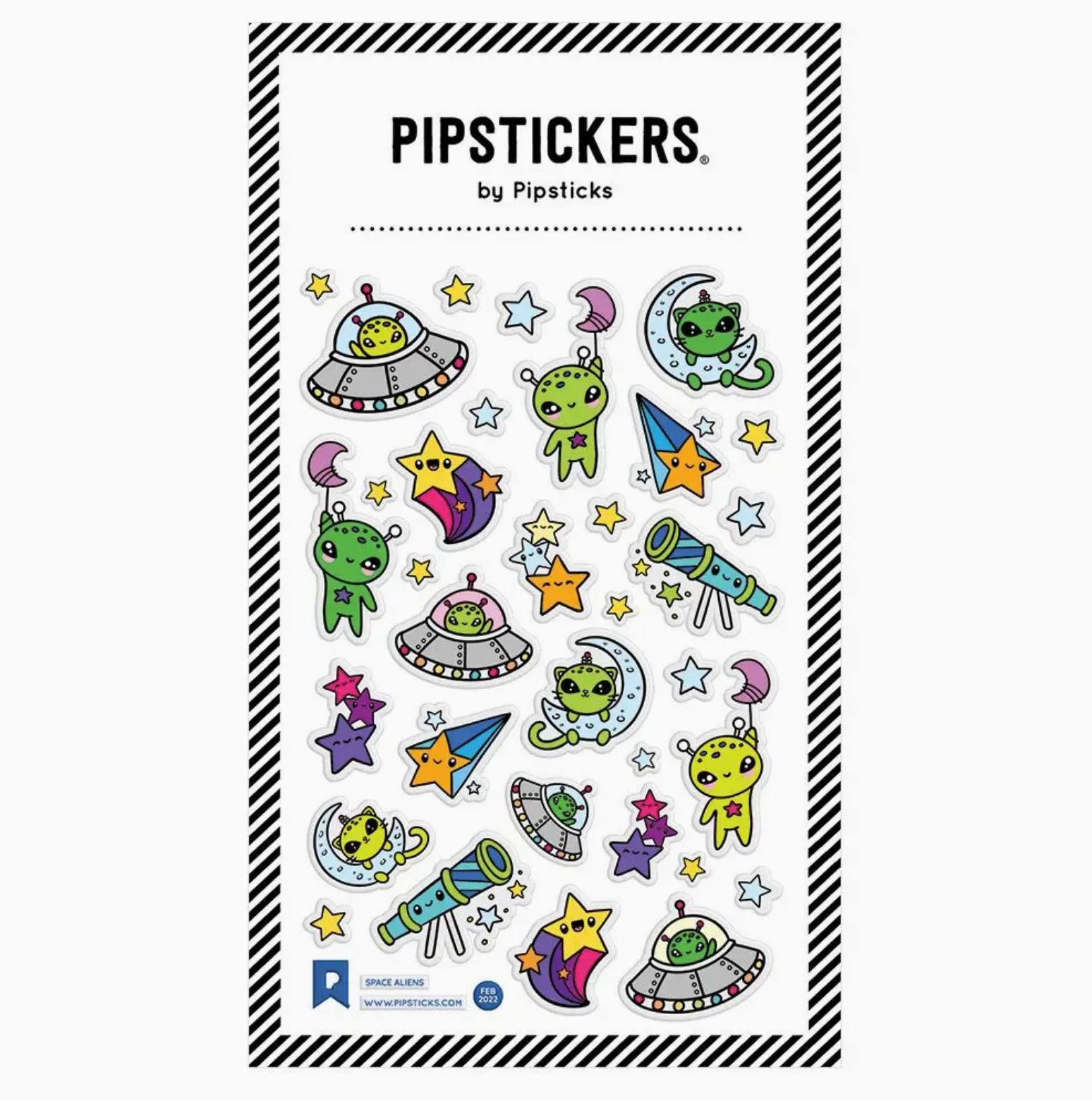 Puffy Space Aliens Stickers